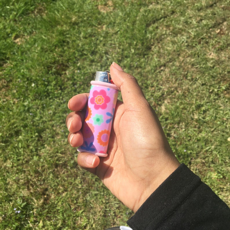 Trippy Flower Lighter Case Aesthetic Lighter Cover Y2K Etsy