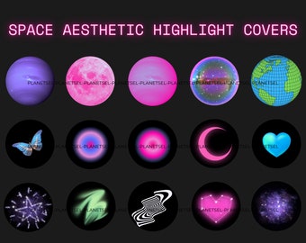 Space Instagram Highlight Covers | Galaxy Aesthetic Instagram Highlight Icon, Planets | Story IG | Trippy, Galaxy