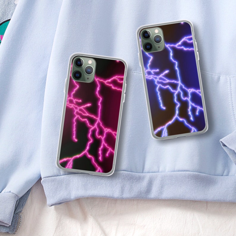 Lightning Pink Blue Iphone 12 Case Iphone 11 Case Etsy Lightning Pink Blue Iphone 12 Case Iphone 11 Case Etsy