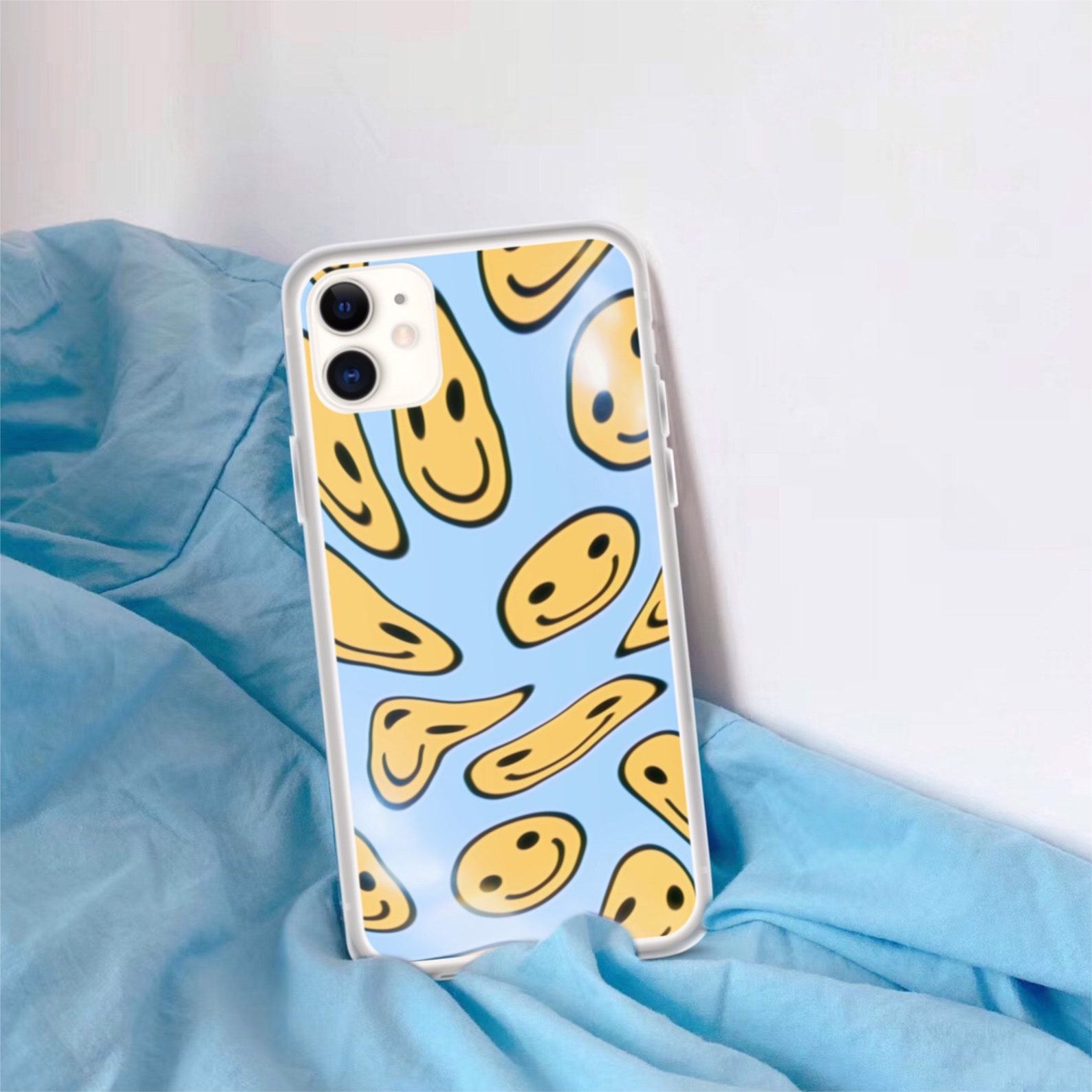 Trippy Smiley Face Phone Case for Iphone 13 12 Mini 11 Pro Max Etsy