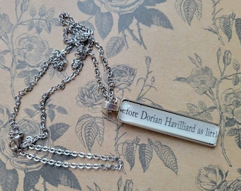 Dorian Havilliard hanger ketting gemaakt met Throne of Glass boekpagina's