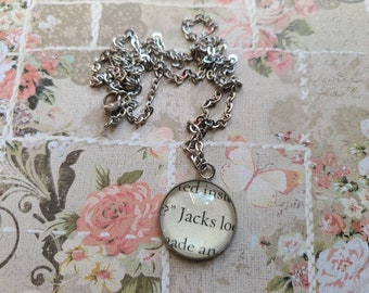 Jacks 20mm Pendant Necklace Made With Caraval Book Pages - Etsy