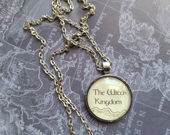 Witch Kingdom pendant necklace made with Throne of Glass book pages