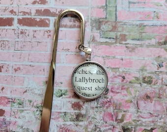 Lallybroch bookmark made with Outlander book pages