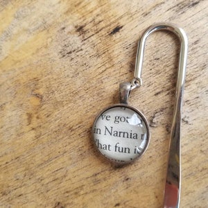 Chronicles of Narnia book page shepherd hook bookmark