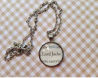 Lord Jacks Anhänger mit Ballad of Never After Buchseiten