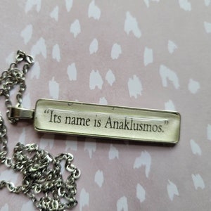 Riptide pendant necklace made with Percy Jackson book pages
