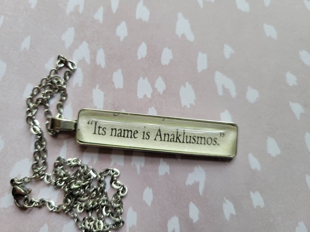 Riptide pendant necklace made with Percy Jackson book pages