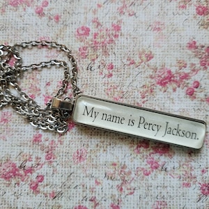 My Name is Percy pendant necklace made with Percy Jackson book pages