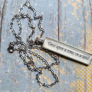 Once Upon a Time pendant necklace made with Throne of Glass book pages