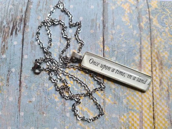 Pendentif Collier « Once Upon A Time » (Il était Une Fois) - Acier Inoxydable, Neuf Avec étiquettes
