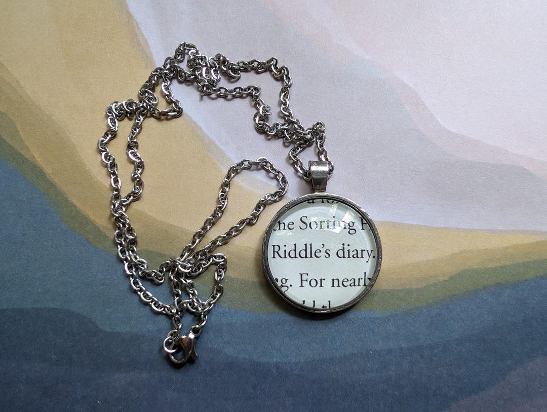 Tom Riddle Jewellery Tom Riddles Diary Pendant Necklace Made With Harry Potter Book Pages - Etsy