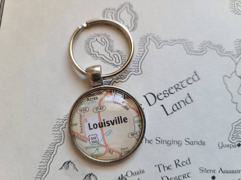 Louisville Map Keychain | Zazzle