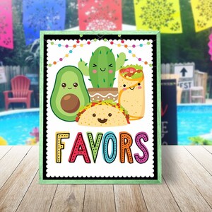 Fiesta Baby Shower Favors Party Sign, Taco Bout A Baby Decorations