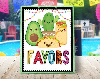 Fiesta Baby Shower Favors Party Sign, Taco Bout A Baby Decorations