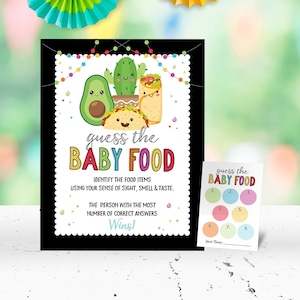 Guess The Baby Food Fiesta Taco Bout A Baby Shower Game