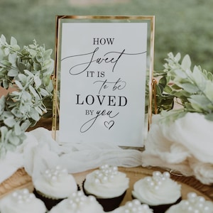 Wedding Cake Table Sign: Minimalist Dessert Decor (Digital Download)