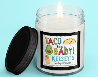 Personalisierte Fiesta Taco Bout A Baby Shower Candle Favor und Geschenkdekorationen
