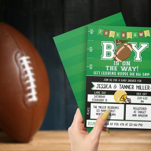 Football Tailgate Baby Shower Invitation