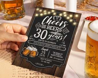 Invitación de cumpleaños "Salud y cervezas", para adultos