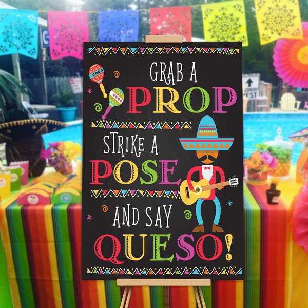 Fiesta Photo Booth Sign, Fiesta Party Decorations, Mexican Party Sign