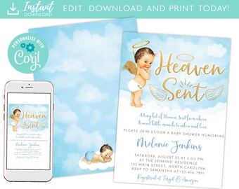 heaven sent baby shower