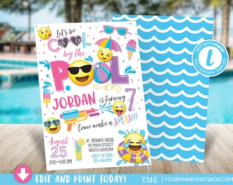 pool party invite etsy