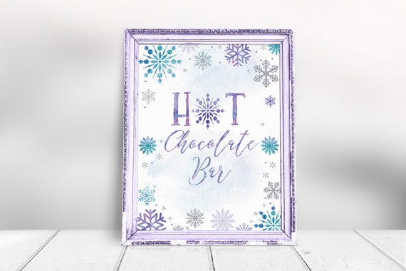 Hot Chocolate Snowflake Winter Wonderland Baby Shower Decorations Baby Sprinkle Banner Printable Baby Shower Decor Poster Il_570xn