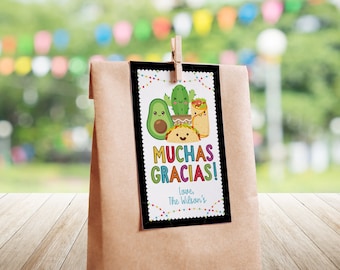 Fiesta Taco Bout A Baby Shower Geschenk Dankeschön Tag Vorlage