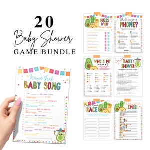 Fiesta Taco Bout A Baby Shower Game Bundle Activities