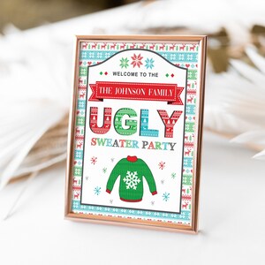 Ugly Sweater Party Sign: Welcome & Vote Signs (Digital Download) image 7