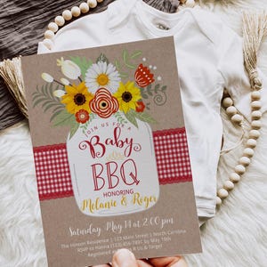 Baby Q Shower BBQ Invitation Template