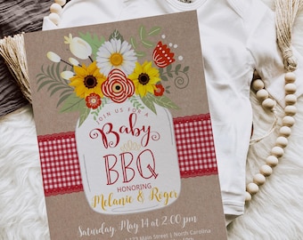 Baby Q Shower BBQ Invitation Template