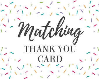 Matching Thank You Card
