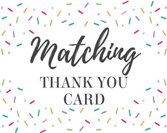 Matching Thank You Card