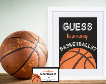 Raad hoeveel basketballen sport babyshowerspelletjes