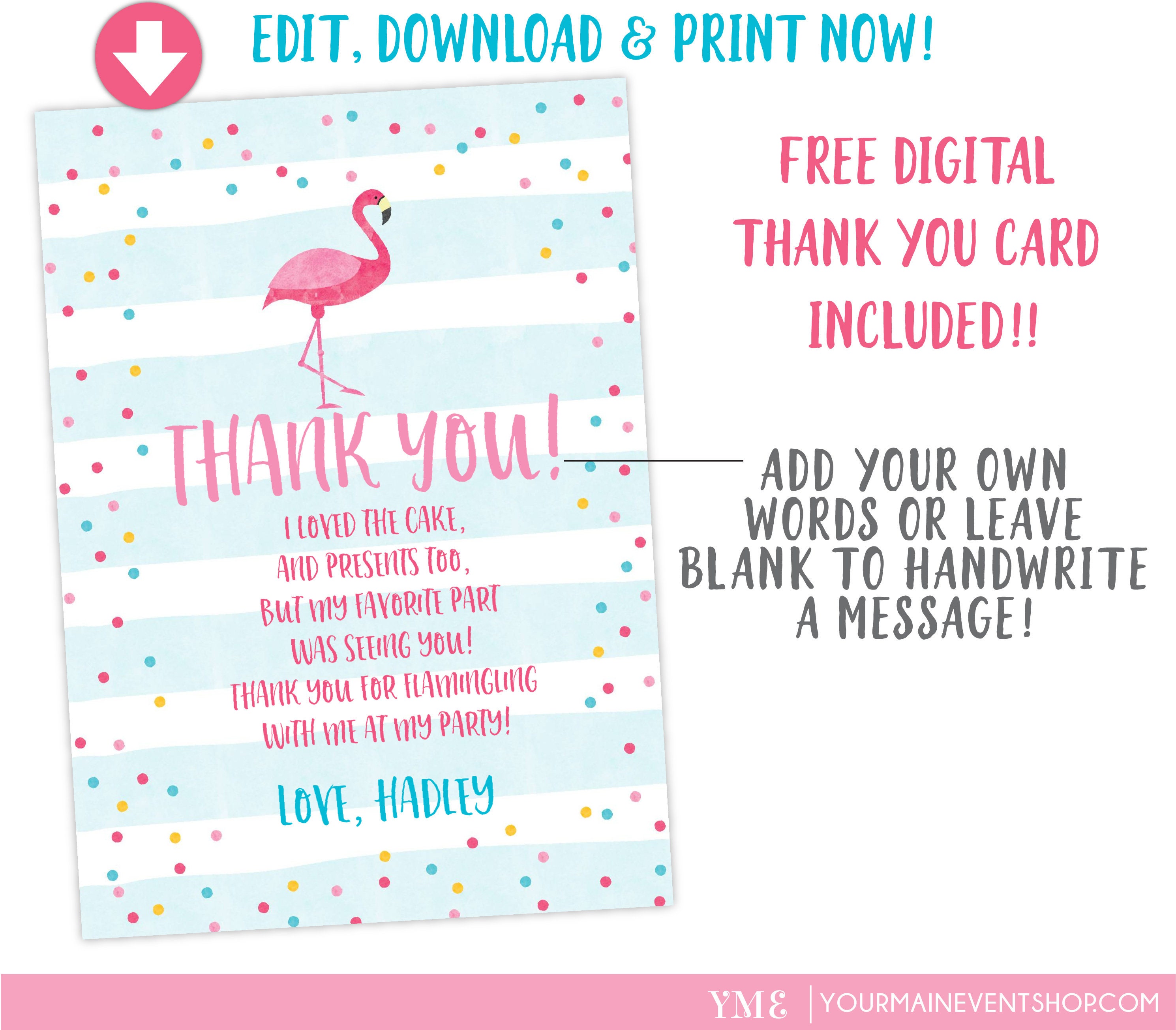 Flamingo Invitation, Let's Flamingle Birthday Invite, Luau Pool Party ...