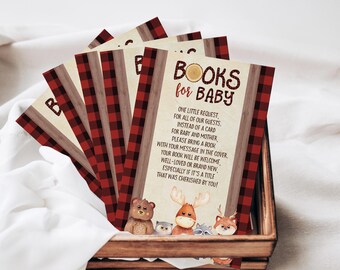 Richiesta di biglietto per baby shower "Woodland Lumberjack"