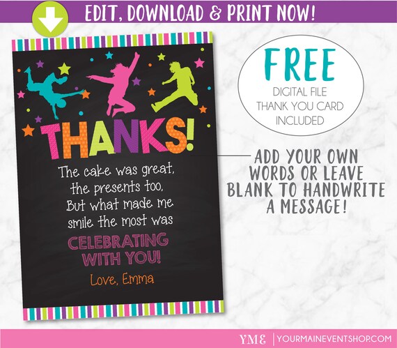 jump birthday invitation trampoline party invite bounce house birthday invitations instant download edit yourself diy templett bounce party invites