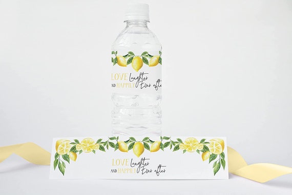 Lemon Wedding Bridal Shower Bottle Wraps, 25 She Found Her Main Squeeze Water Bottle Labels Decoration Favors Il_570xn