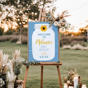 Sunflower BabyQ BBQ Babyparty Willkommensschild Dekorationen