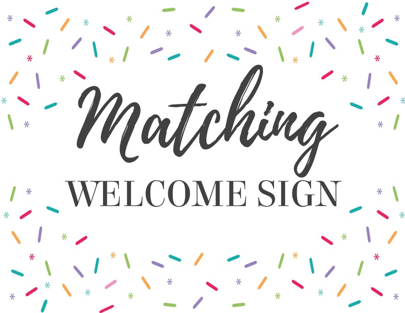 Matching Welcome Sign Decoration Centerpiece Poster image 1