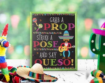 Fiesta Taco Photo Booth Sign For Baby Shower or Birthday Party