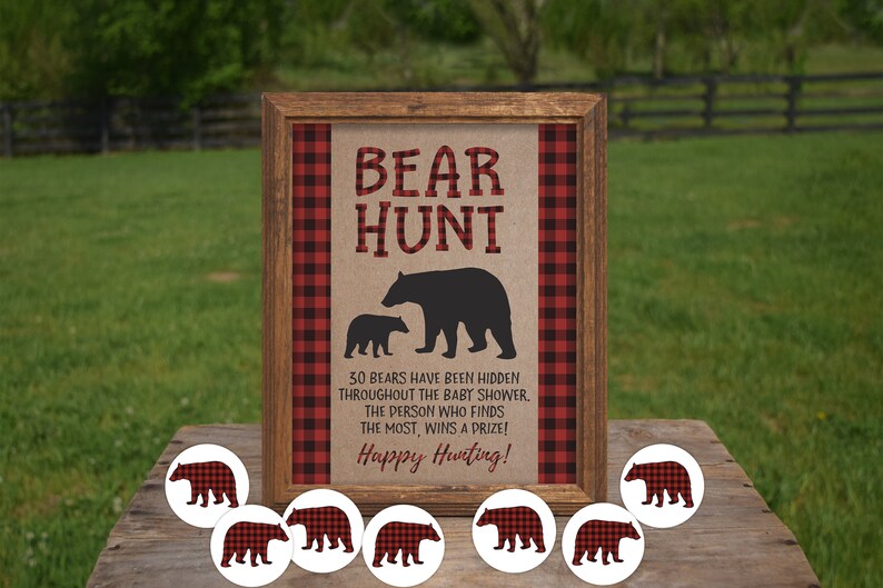 Lumberjack Scavenger Bear Hunt Baby Shower Game Instant Etsy