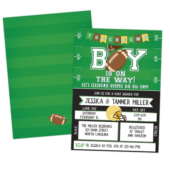 Football Tailgate Baby Shower Invitation Il_570xn