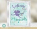 Mermaid Party Sign • Welcome Mermaids Birthday Party Sign • Under The Sea Instant Download Printable 