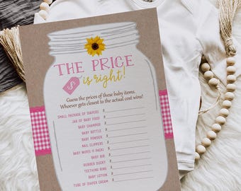 Country Sunflower BabyQ - Jeu barbecue pour baby shower, le prix est juste
