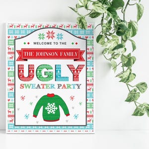 Ugly Sweater Party Sign: Welcome & Vote Signs (Digital Download) image 5