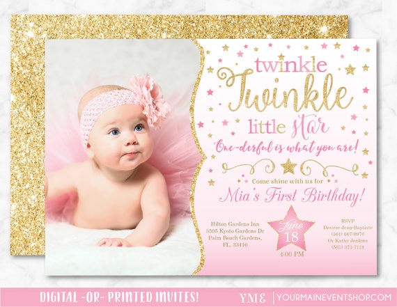 Twinkle twinkle little star online best sale invitation