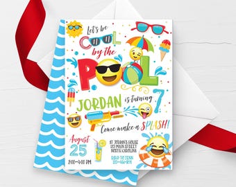 Boy Pool Party Invitation Template